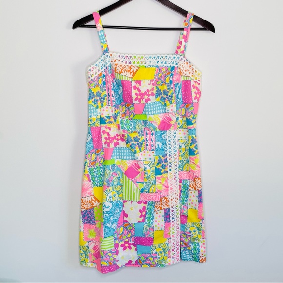 Lilly Pulitzer Dresses & Skirts - Lilly Pulitzer Size 8 patchwork lion shift dress
